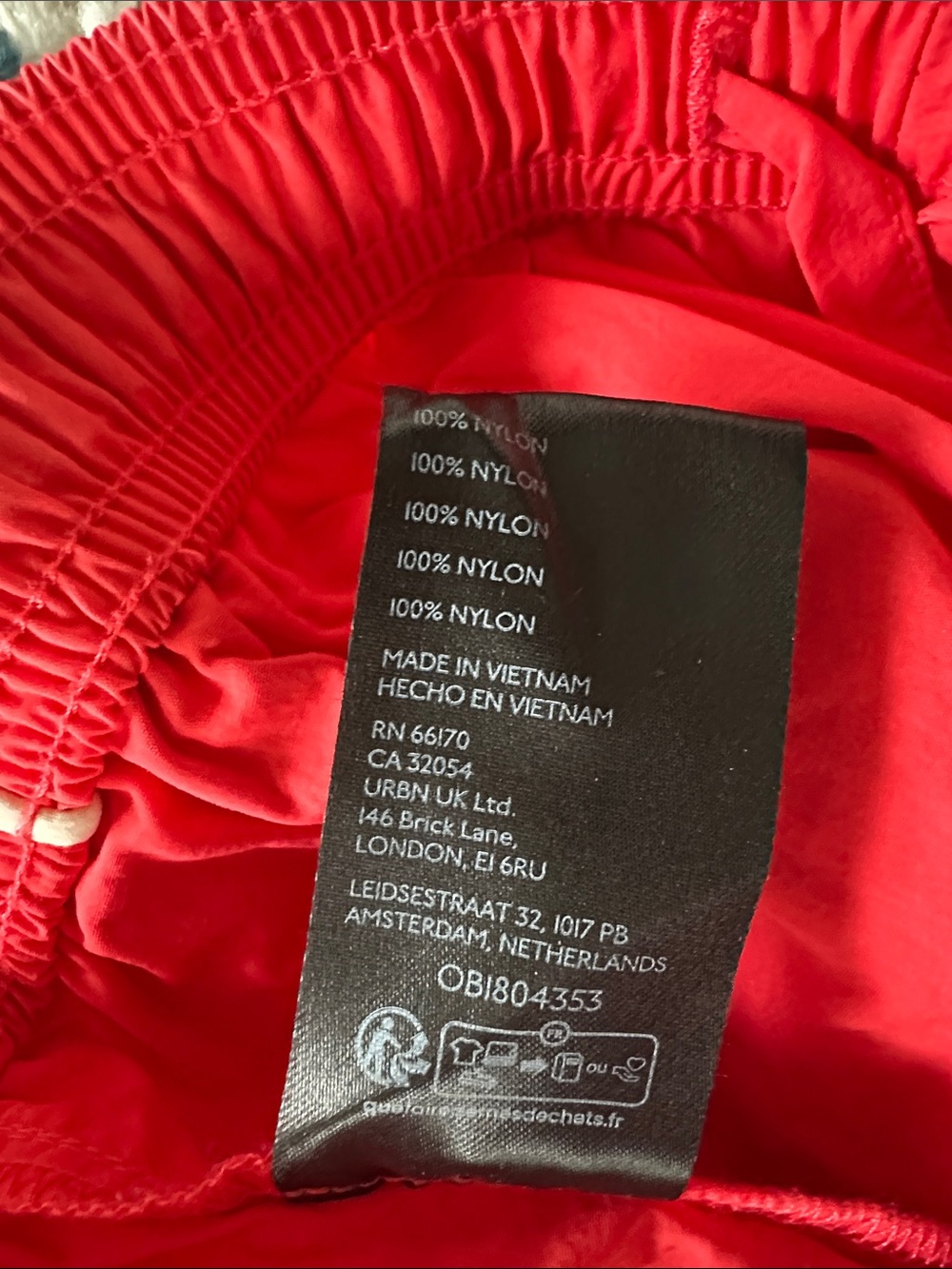 BDG Neon Orange Nylon Track Pants - Picture 3 of 4